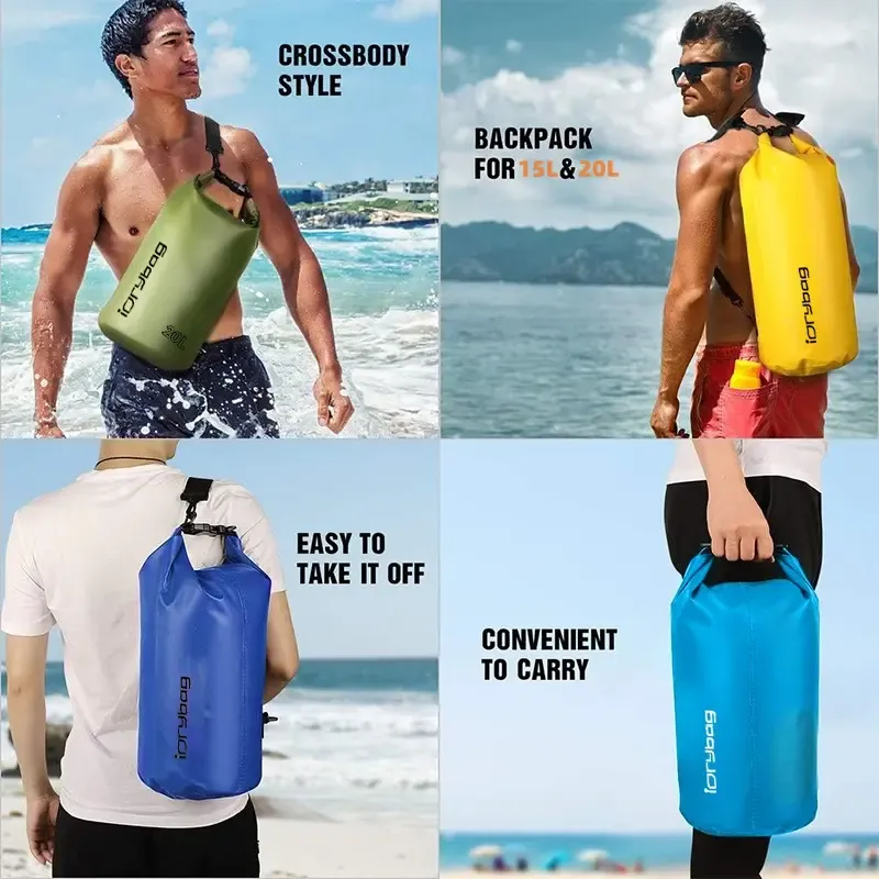 IDRYBAG Waterproof Backpack Dry Bag for Men and Women, Floating Bag Dry Backpack 2L/5L/10L/20L/30L, Waterproof Dry Bag for Kayaking, Boating, Canoeing, Rafting, Hiking, Camping