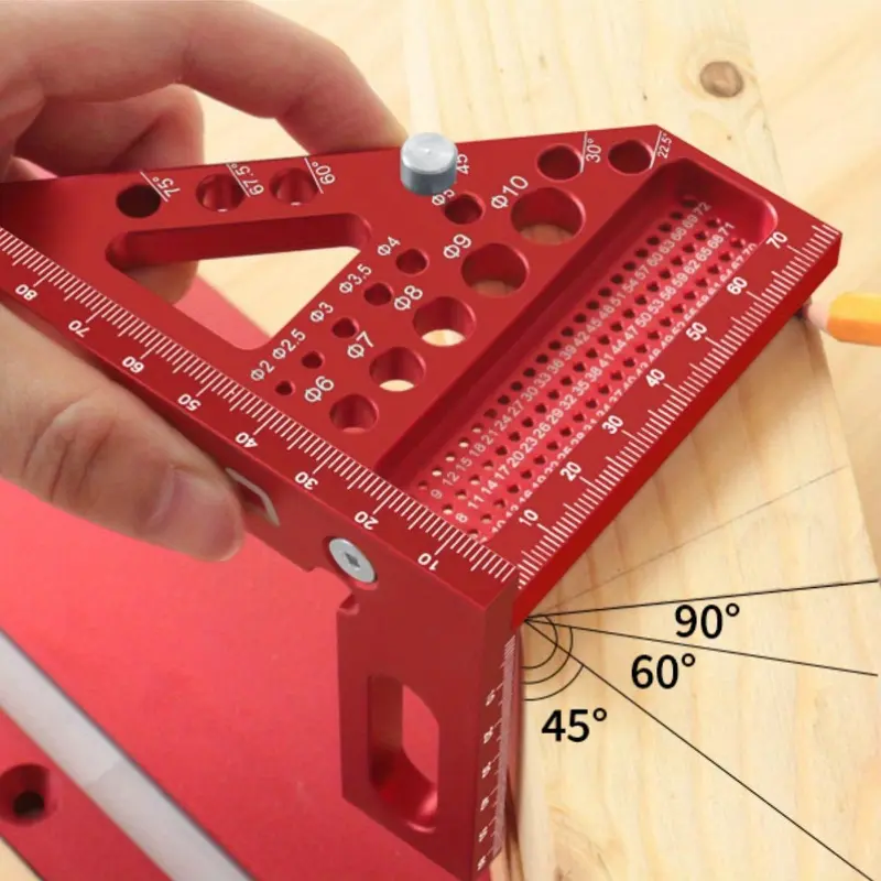 Product Introduction of 3D Multi-angle Carpenter Square Scriber, Drawing Line Ruler, High Precision Woodworking Square Protractor for Carpenters, Construction, Craftsmen and DIY, Tool, Heavy Duty, Industrial, Hardware, Cool Gadgets 4