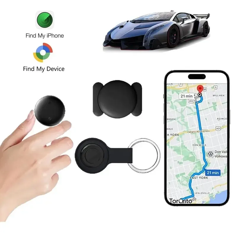GPS Tracker for Car,Mini Trackers Device with Weatherproof Magnetic Case-No Monthly Fee-Best Hidden GPS Trackers,Anti-lost Device,Works with Apple Find My fathersdaygift