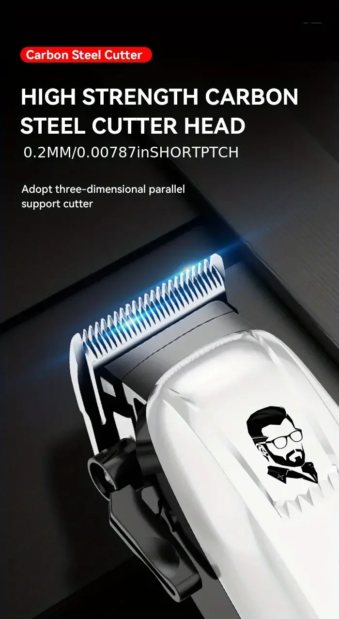 Cortadora el&eacute;ctrica Comi KM-PG809A de alta potencia con cabezal de carga r&aacute;pida ajustable y pantalla digital LCD profesional detalles 3