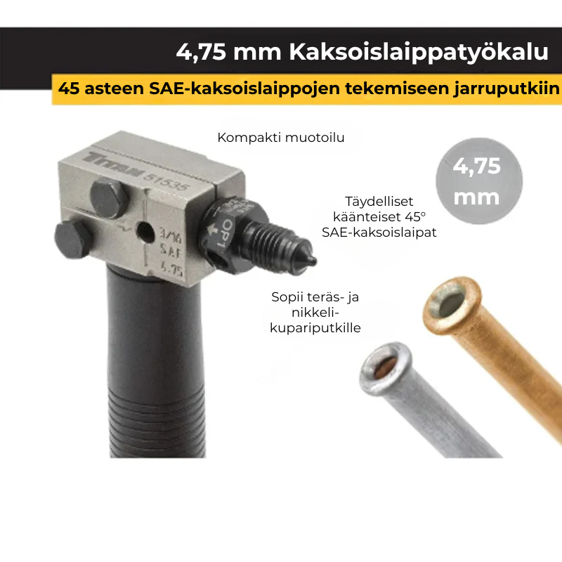 Universal brake pipe flaring tool set