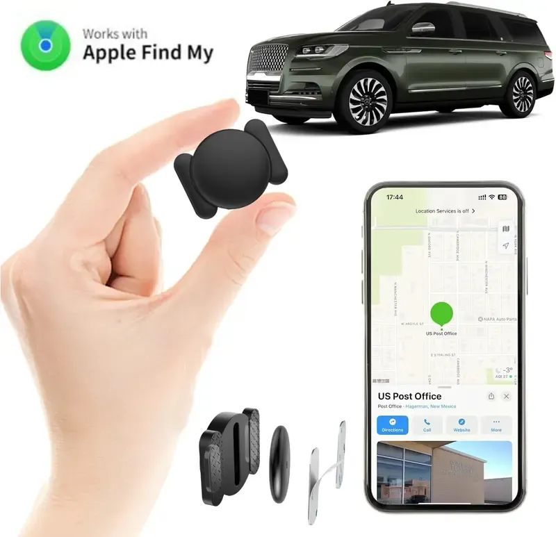 GPS Tracker for Car,Mini Trackers Device with Weatherproof Magnetic Case-No Monthly Fee-Best Hidden GPS Trackers,Anti-lost Device,Works with Apple Find My fathersdaygift