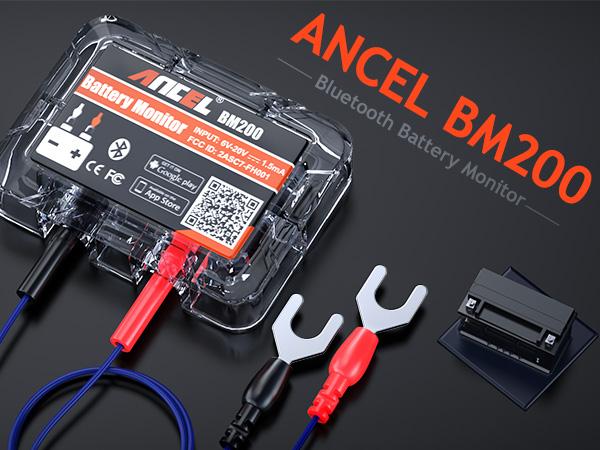 Product Introduction of ANCEL BM200 12V Car Battery Tester, Bluetooth 4.2 Auto Battery Load Analyzer for Lithium & Lead-Acid Batteries with Cranking Charging Test Alarm Record Voltage History 0