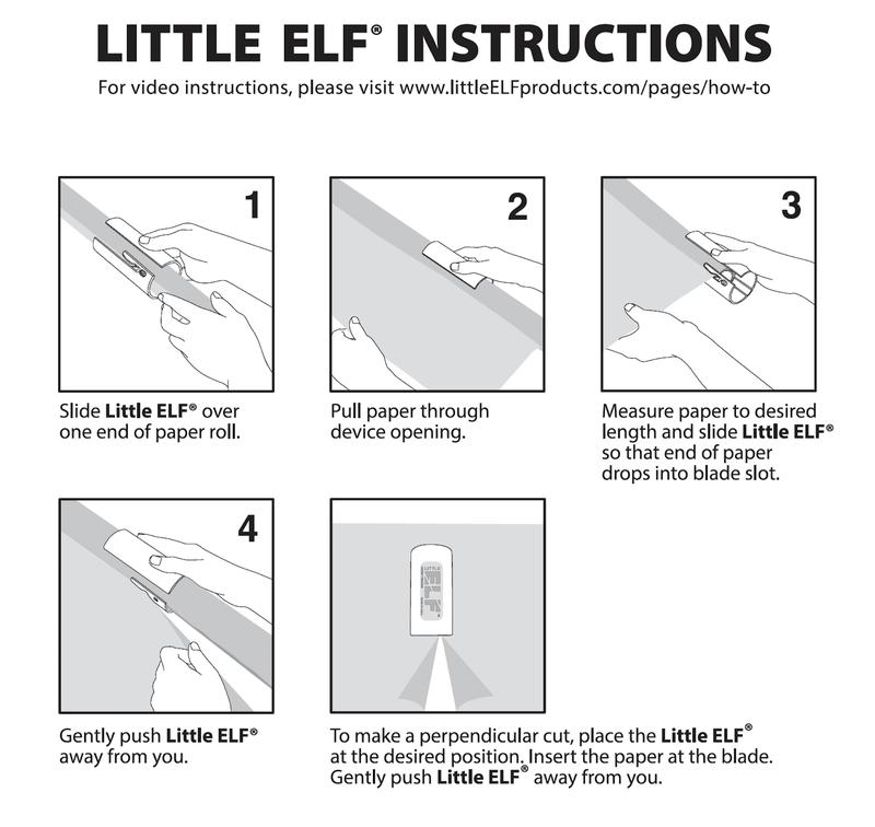Little Elf Gift Wrap Cutting Tool (2-Pack) - As Seen on Shark Tank - Easy and Safe Wrapping Paper Cutting Tool