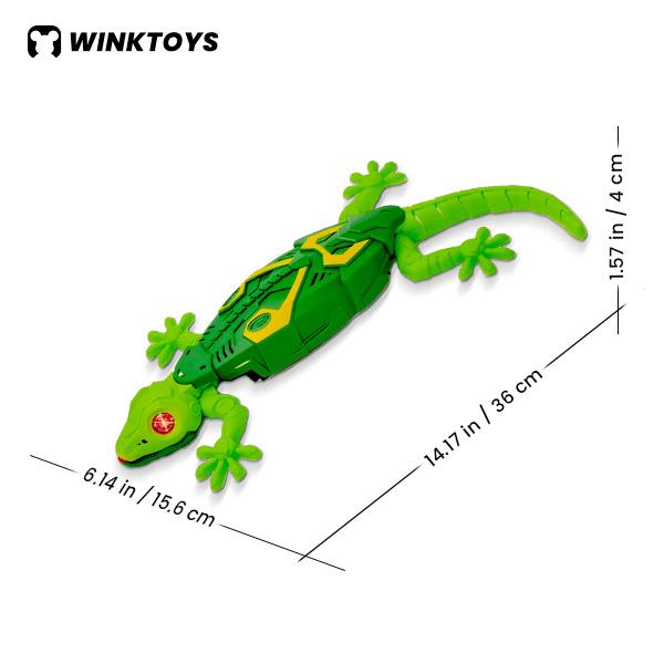 Wall Crawler Gecko, Winktoys Remote Control Toy, Electric Lizard Toy with LED Glowing Eyes, 360&deg; Spin, Animal Toy, Fun Indoor Toy, Gift Idea, Party Toy, Cool Gifts, Family Fun
