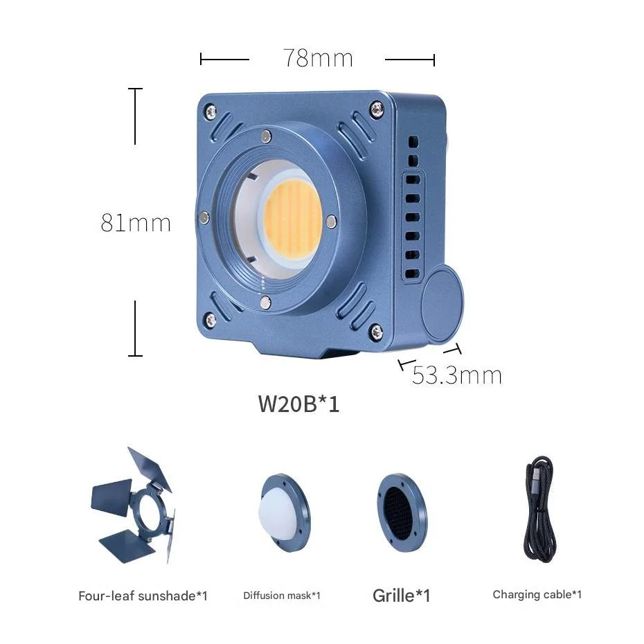 20W pocket fill light portable dual color temperature LED photography light