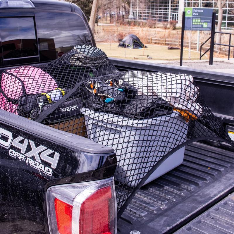 Highly Elastic Cargo Net, Simple Truck Bed Cargo Mesh Organizer, Ideal for ATV, SUV, UTV, Truck and Boat Use