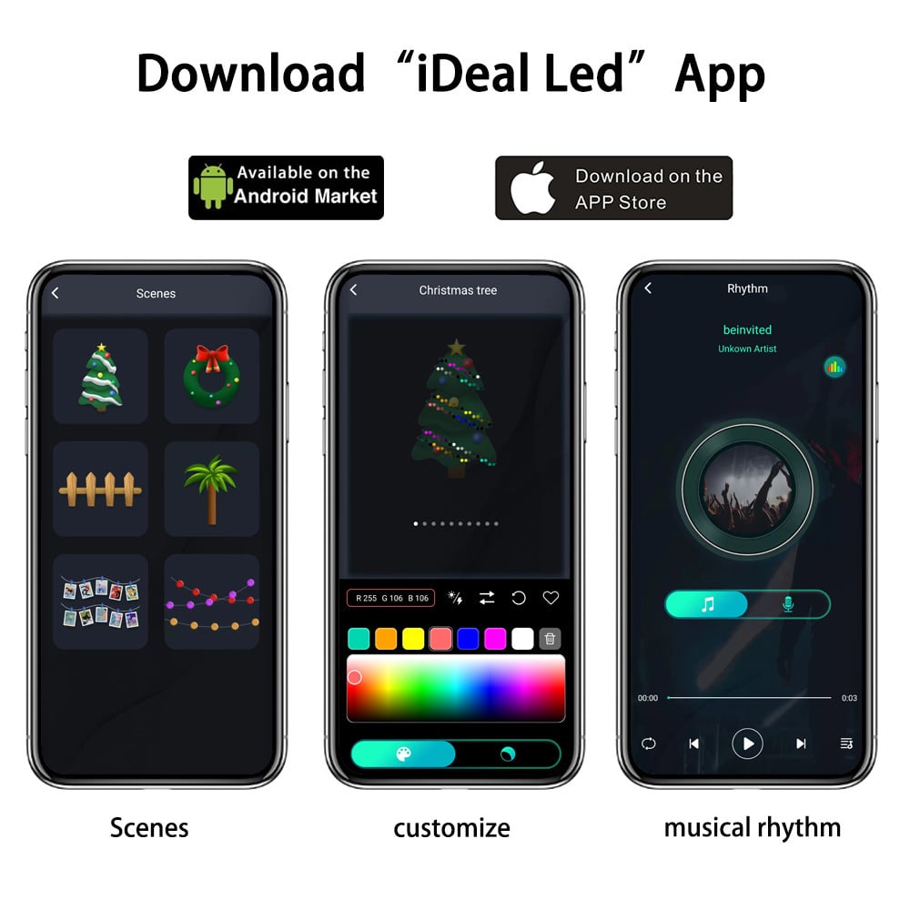 🎄Multi-color LED animated outdoor Christmas tree