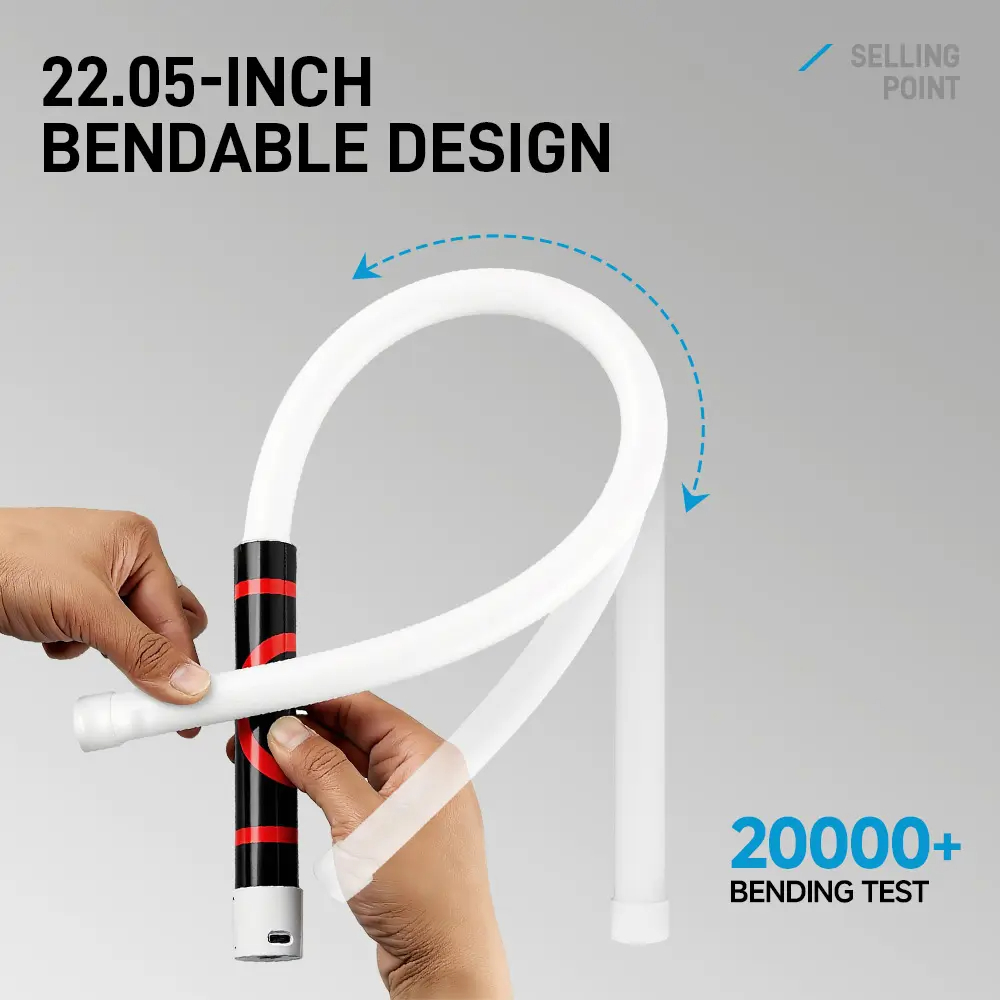 Bendable LED Flashlight Stick - 31" Flexible Design, 7-Hour Long Battery Life, High Lumens for Off-Road, Garage Mechanics, and Hard-to-Reach Areas Like Engine Bays