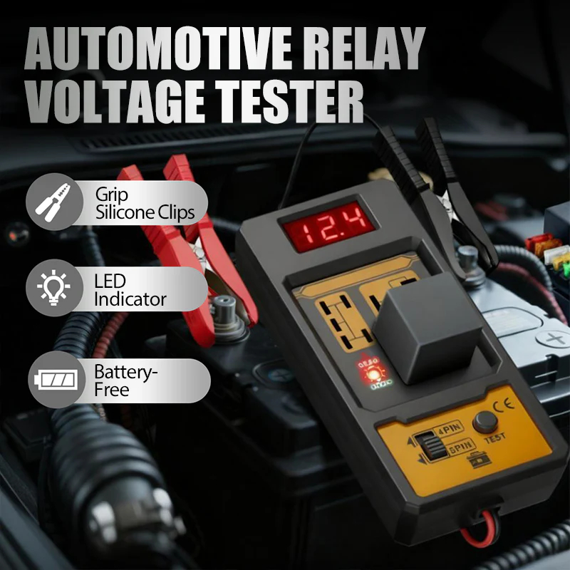 🔥【#1 Best Seller】🔥 Inaccurate diagnostics/dangerous connections/limited compatibility? 4/5 pin relay tester, only 60 units available⚡️