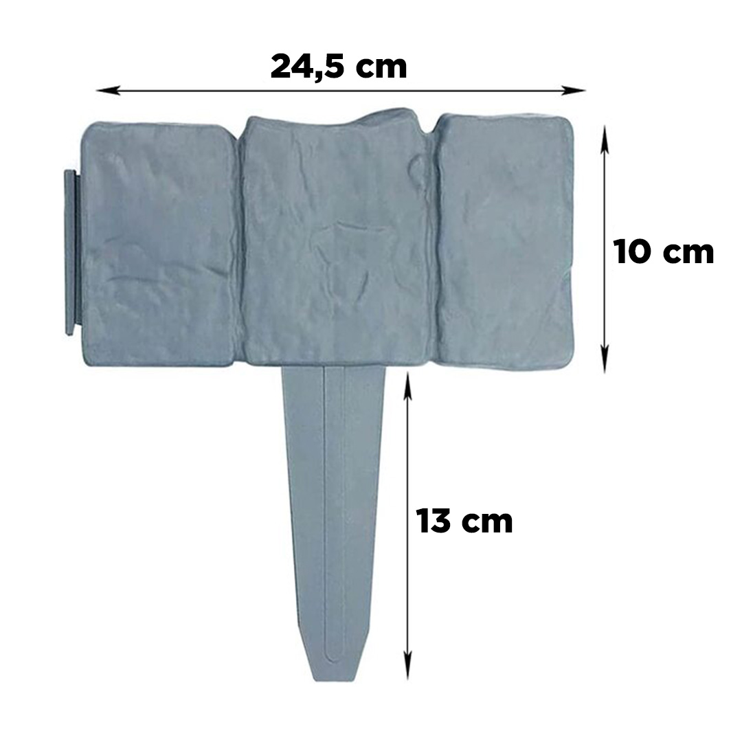 Fencify Stone Imitation Garden Fence (10 Pieces)