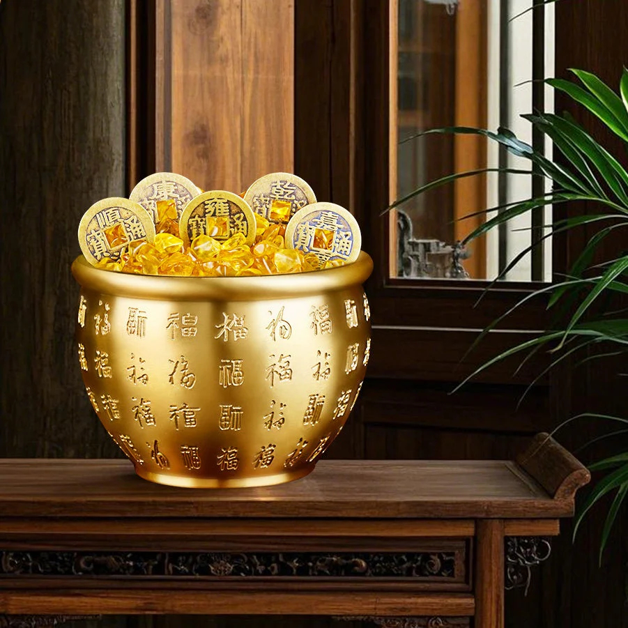 The 'Hundred Blessings' Brass Wealth Bowl