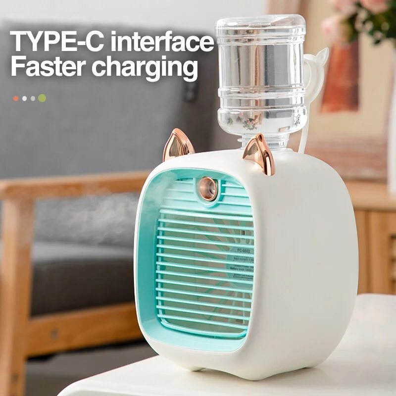 Portable Air Conditioner USB Mini Air Cooler Fan Water Cooling Fan