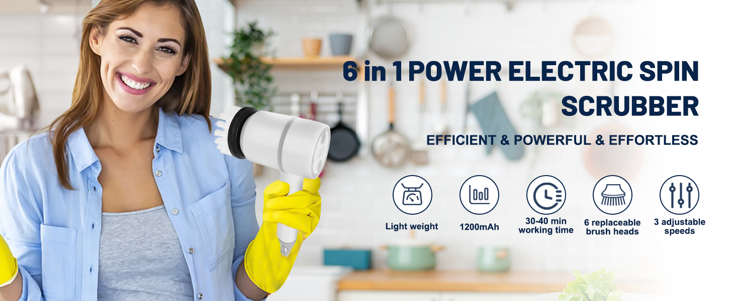 electric spin scrubber