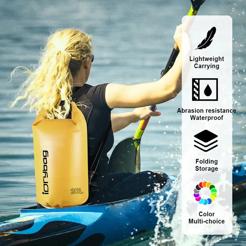 IDRYBAG Waterproof Backpack Dry Bag for Men and Women, Floating Bag Dry Backpack 2L/5L/10L/20L/30L, Waterproof Dry Bag for Kayaking, Boating, Canoeing, Rafting, Hiking, Camping