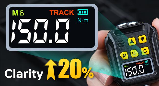 Product Introduction of 1/2" Drive Digital Torque Adapter, 12.5-250Ft-lb/17-340 Nm, Color LCD Display, Digital Torque Wrench Adapter with ±2% Accuracy, Torque Wrench Calibration Tool for Torque Meter for Auto,Moto 8