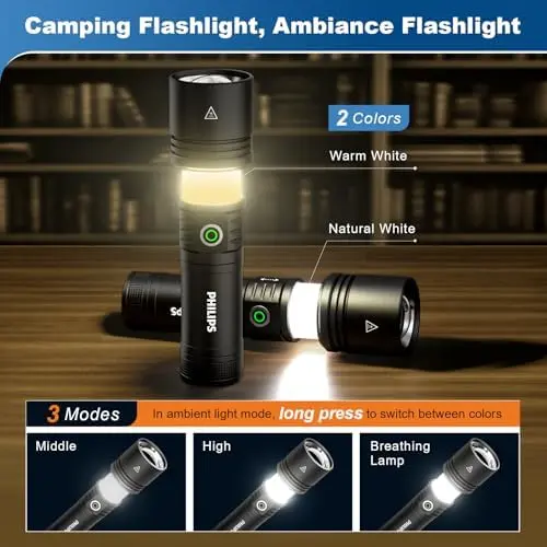 Product Introduction of 【Fathers Day Gift】PHILIPS Safety Ignition Camping Light strong Flashlight 2