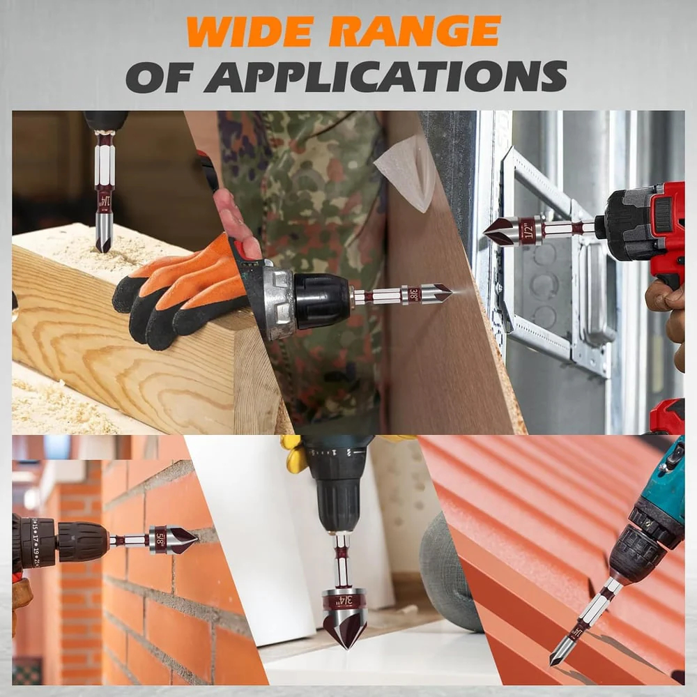 Last Day 49% OFF🔥5-Piece HSS Countersink Drill Bit Set