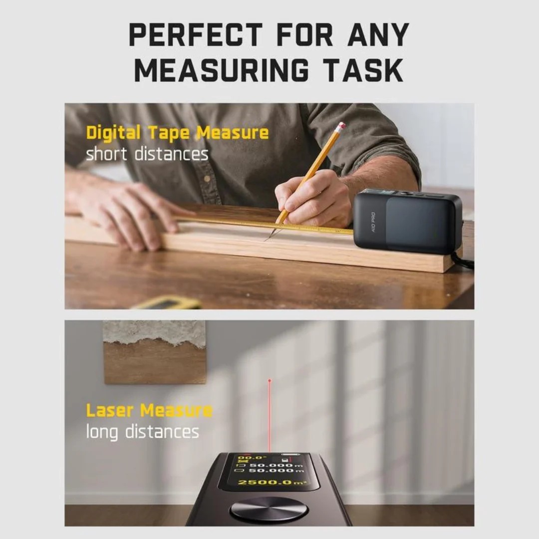 Adoura 2-in-1 Digital Laser Tape Measure