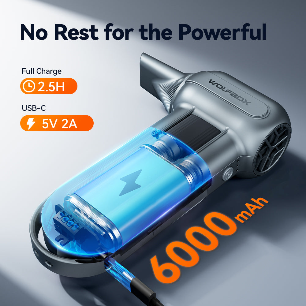 WOLFBOX Compressed Air Duster - Super Power Electric Air Duster