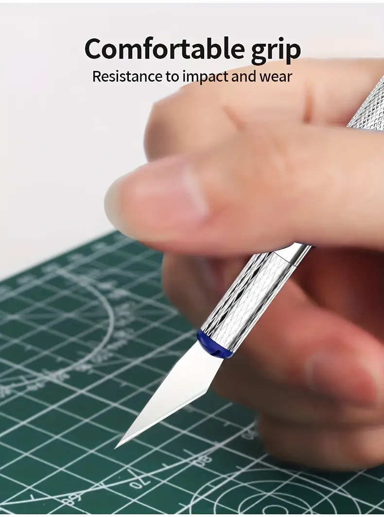 13pcs metal carving knife pen art seal cutting manual combination paper cuttings non slip gadget diy precision repair tool details 5