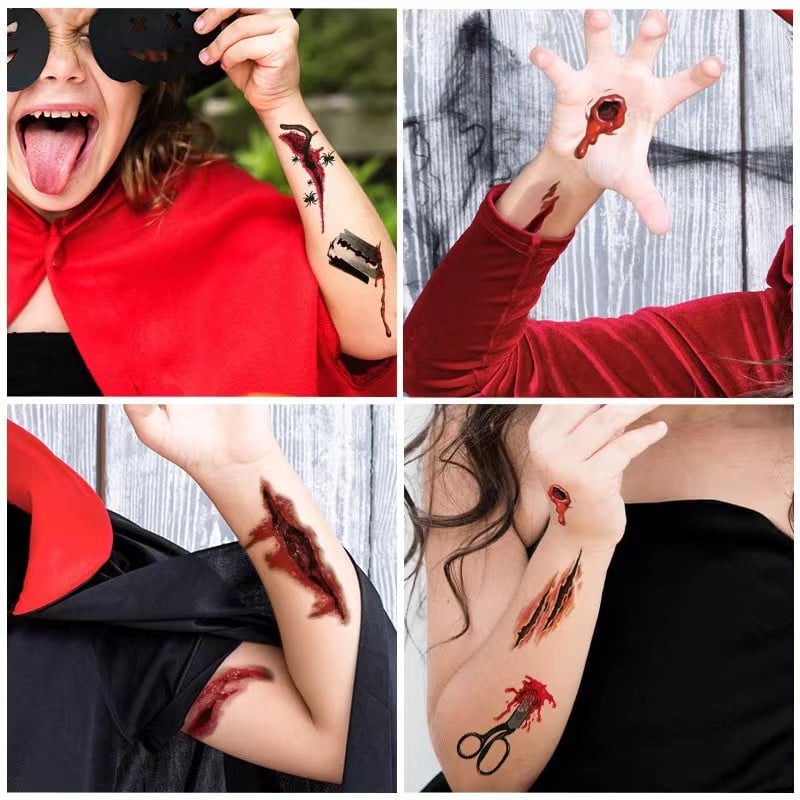 🎃HALLOWEEN PRE SALE - 49% OFF🎃Halloween Prank Makeup Temporary Tattoo