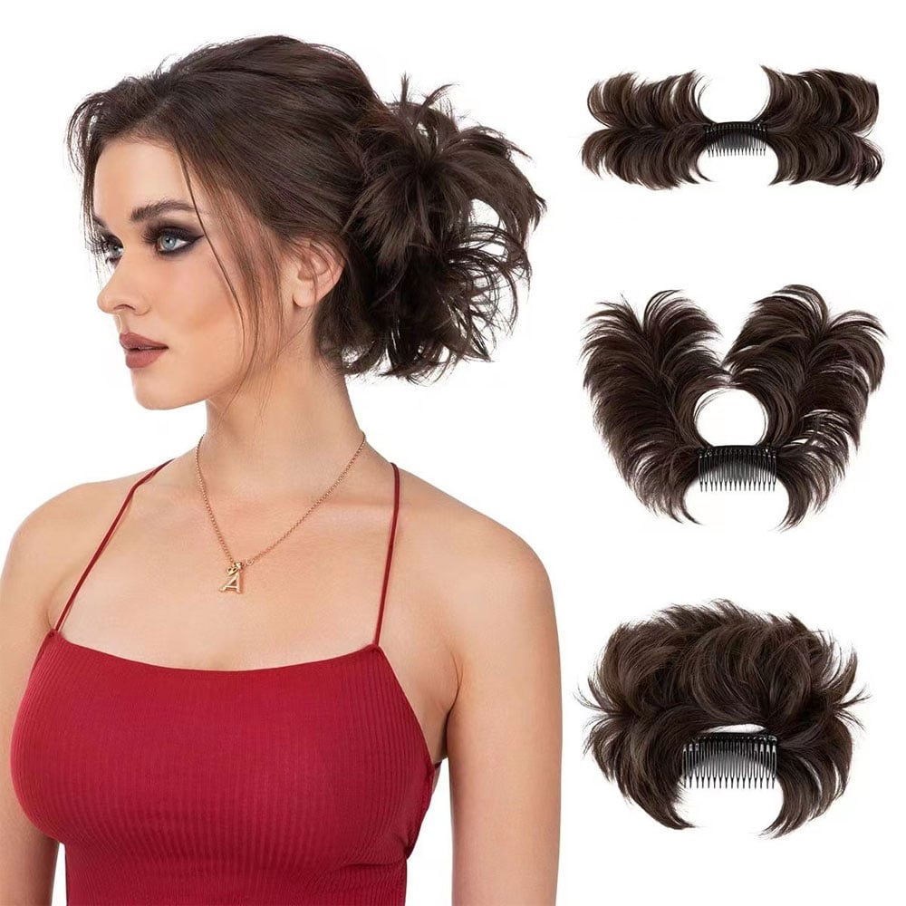 Messy Bun Hair Piece Side Comb Clip in Hair Bun Hairpiece