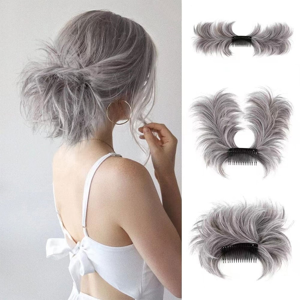Messy Bun Hair Piece Side Comb Clip in Hair Bun Hairpiece