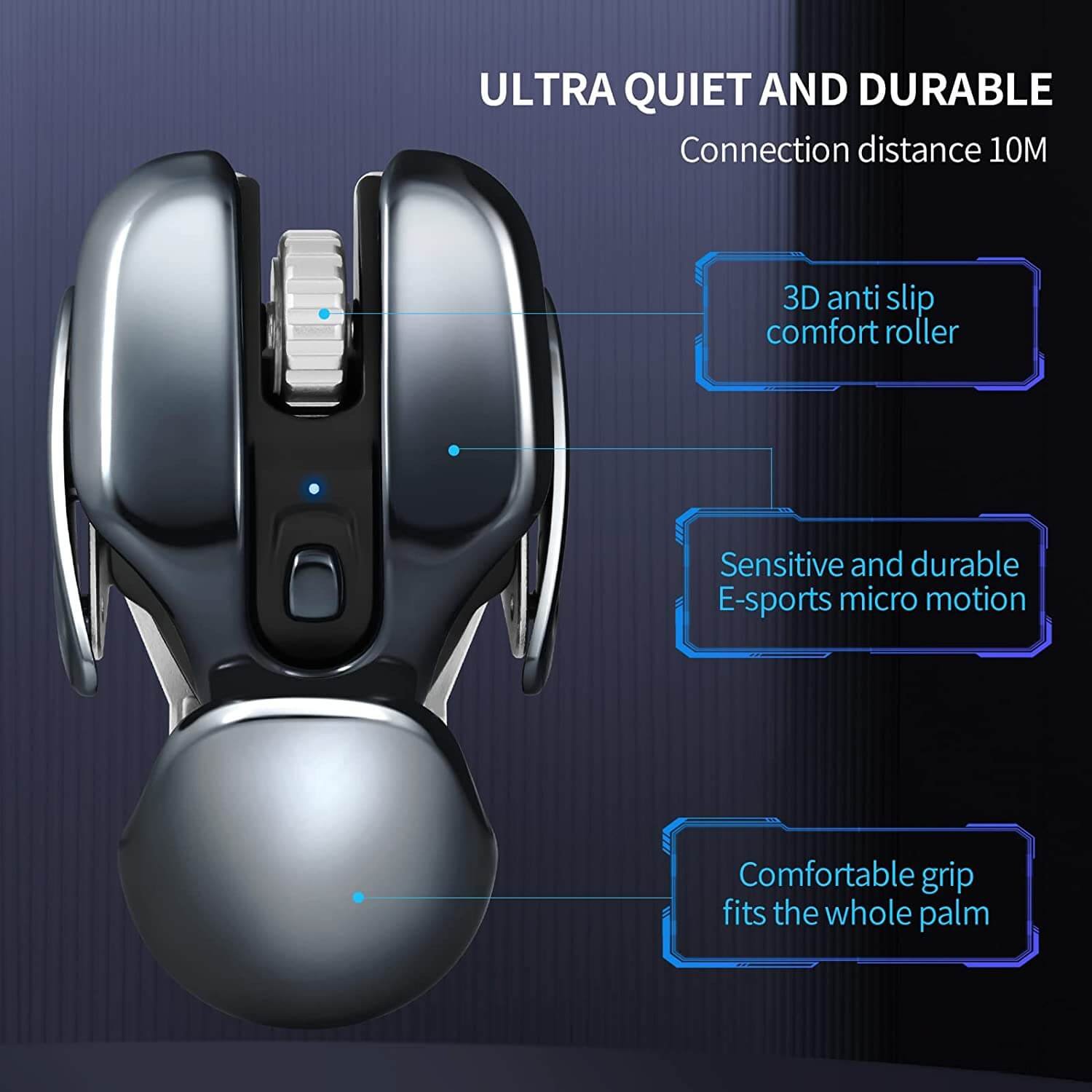 🔥Wireless Ergonomics Metal Mouse