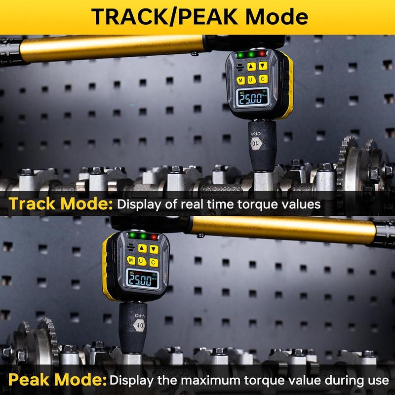 1/2 inch drive digital torque adapter, color LCD display, torque wrench calibration tool for automotive, motorcycle torque meter