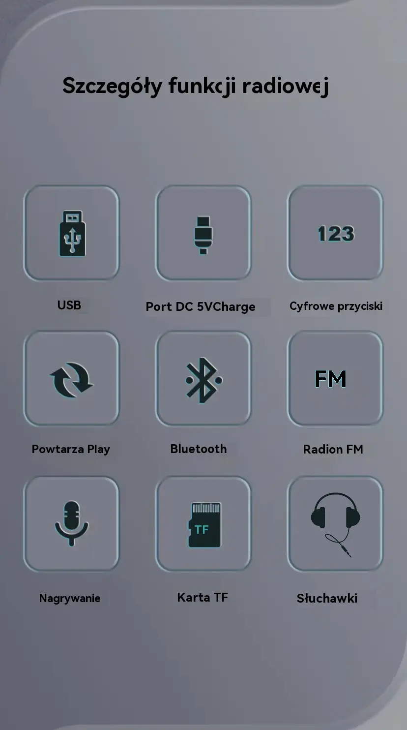 F21 Bluetooth radio, can insert U disk, portable music player, can insert headphones, listen to the radio