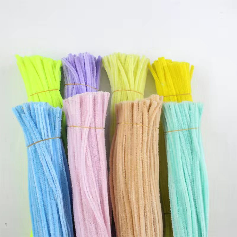 DIY raw material pipe cleaner fuzzy wire chenille stems multi color for flowers home craft cute animal birthday gift