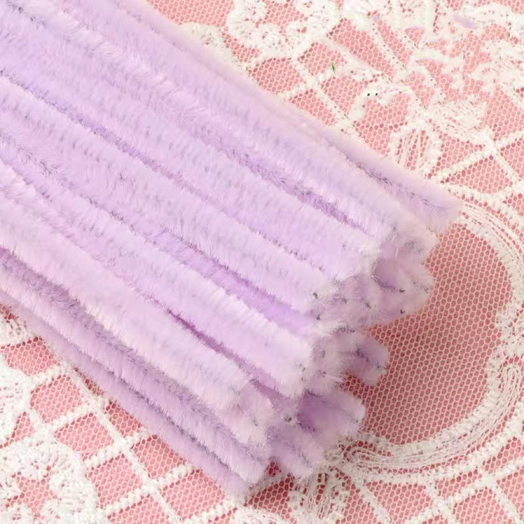 DIY raw material pipe cleaner fuzzy wire chenille stems multi color for flowers home craft cute animal birthday gift