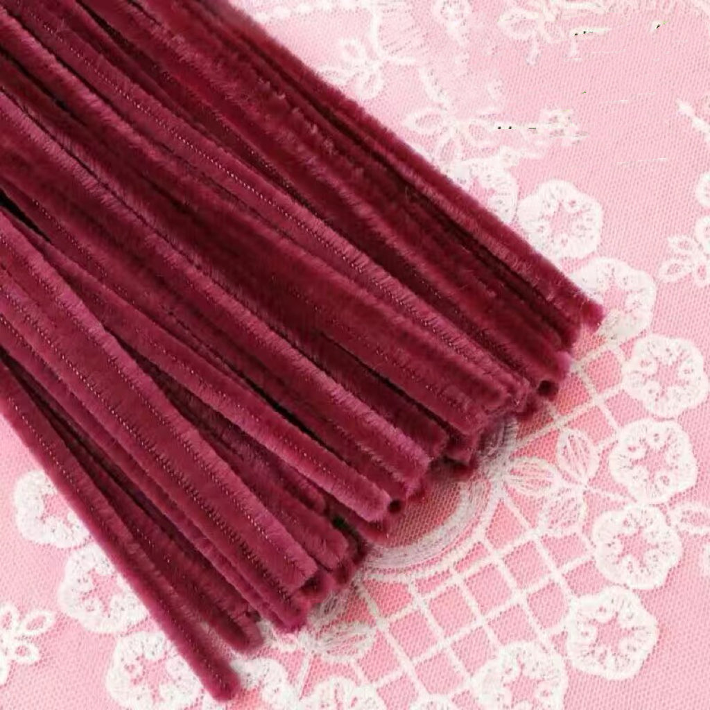 DIY raw material pipe cleaner fuzzy wire chenille stems multi color for flowers home craft cute animal birthday gift