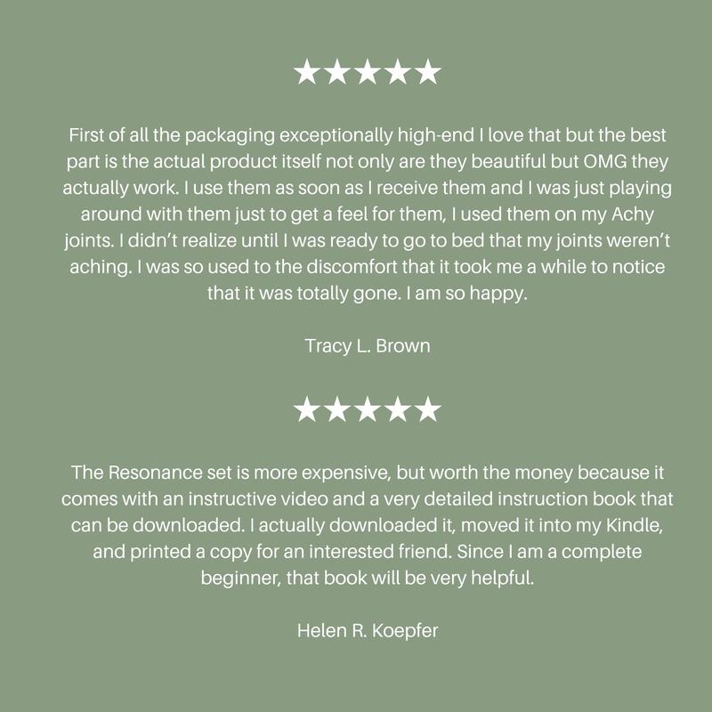 Resonance Sound Healing Tuning Fork Set &ndash; 128Hz, 136.1Hz, 256Hz, 384Hz with Activator &ndash; Sound Therapy for Stress Relief, Deep Relaxation & Chakra Balancing