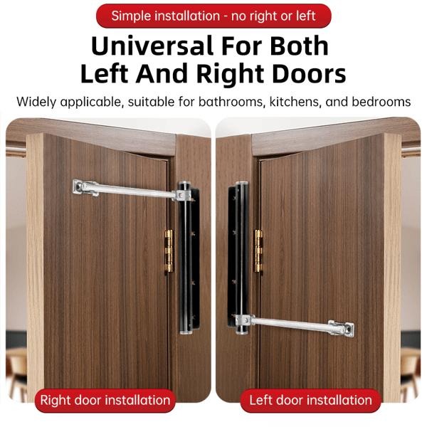 Automatic Door Closer, Zinc Alloy Safety Spring Door Closer Adjustable 50 kg Closing Door Hinge