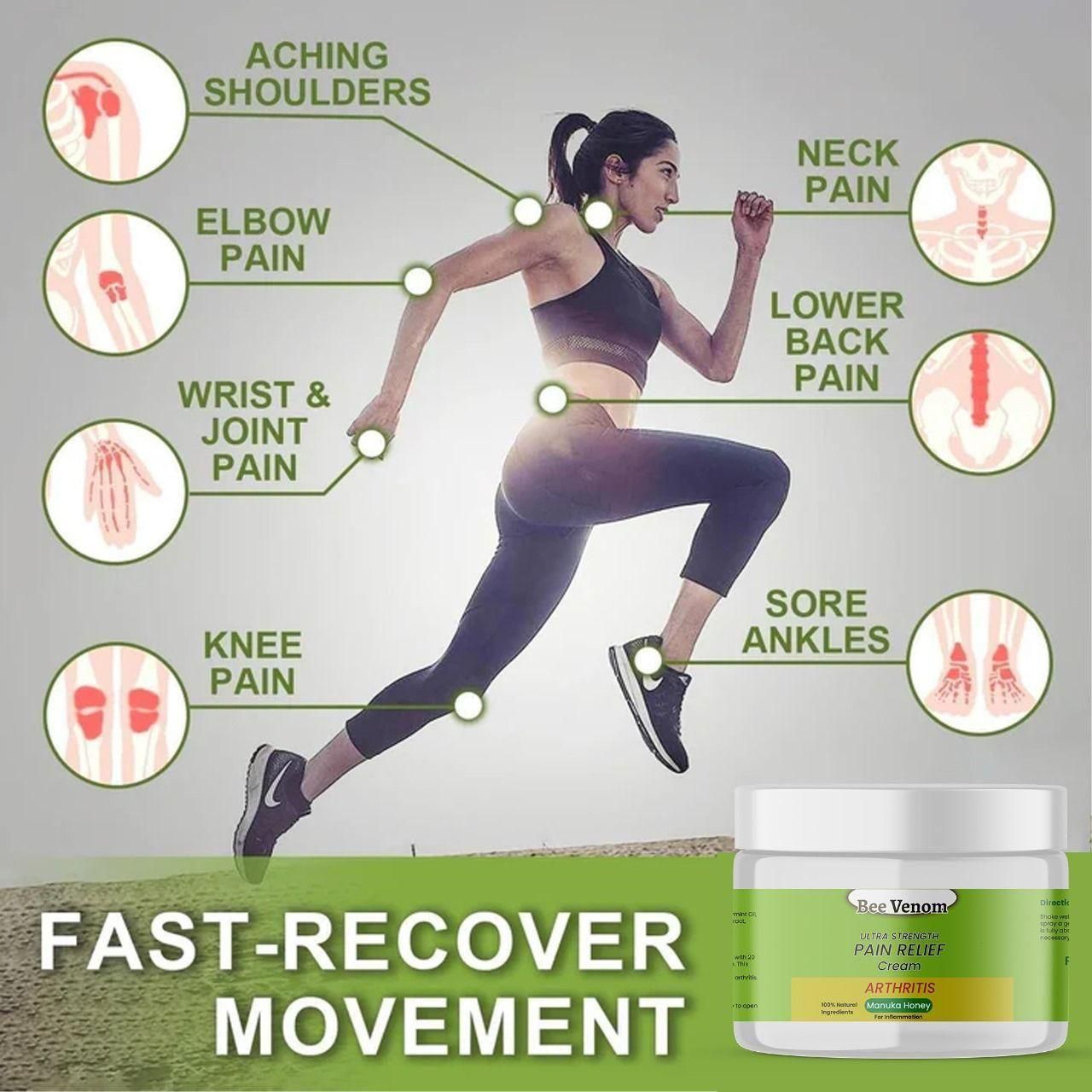 Bee Venom Pain Relief Cream | Joint and Bone Healing Cream | Natural Bee Venom Formula for Arthritis and Muscle Pain Relief