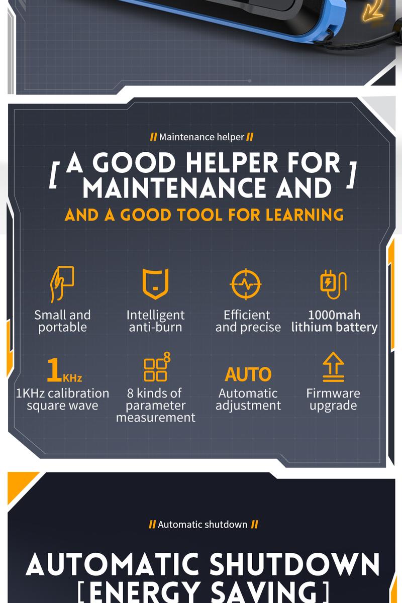 FNIRSI DSO153 2 in 1 Handheld Oscilloscope/DDS Signal Generator  Digital Portable Automotive Oscilloscope with 2.8 inch TFT  1MHz Bandwidth  5MS/s Sampling Rate  Trigger Function Auto/Nomal/Single