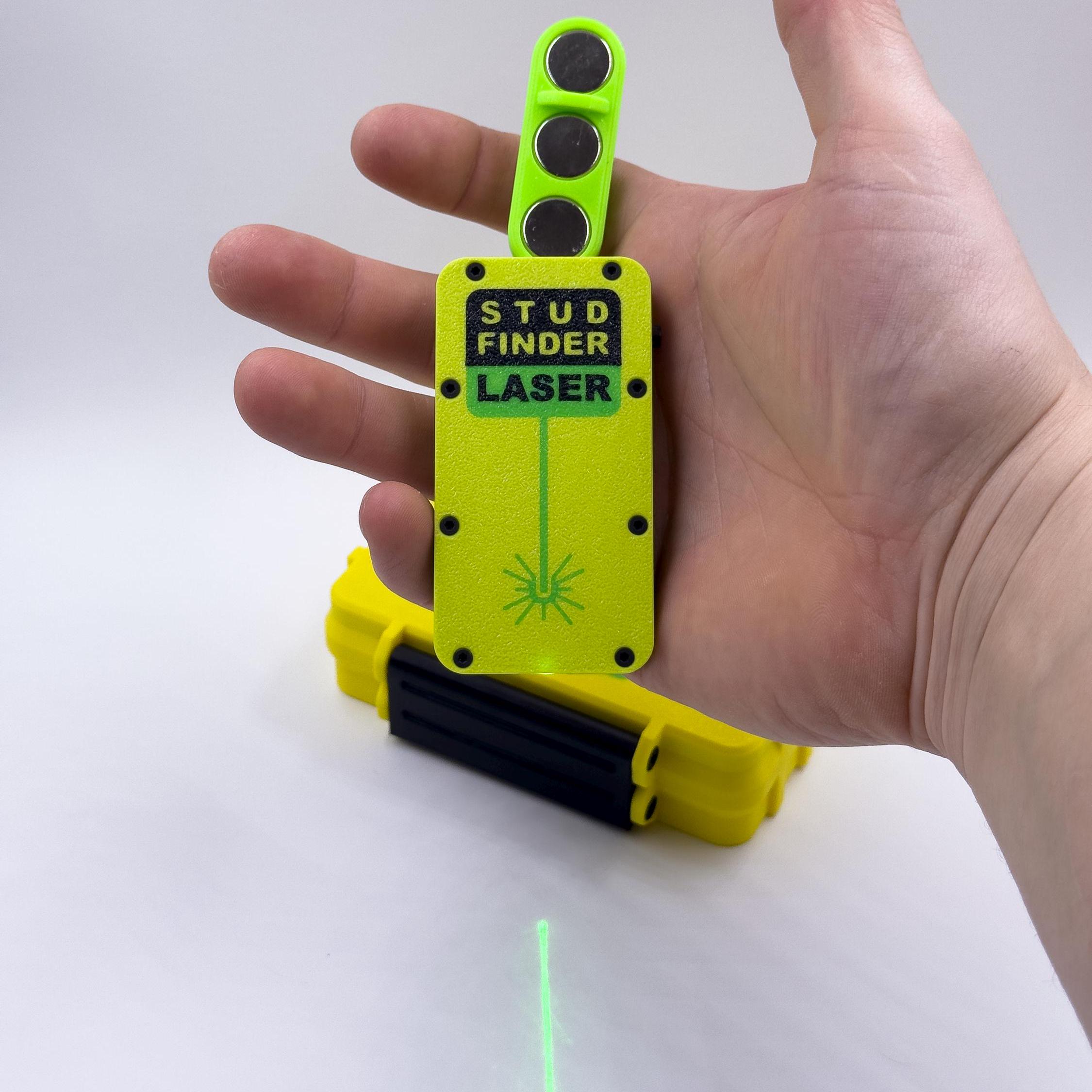 Magnetic stud finder with Red laser or Green laser. Tools and equipments for carpenter.