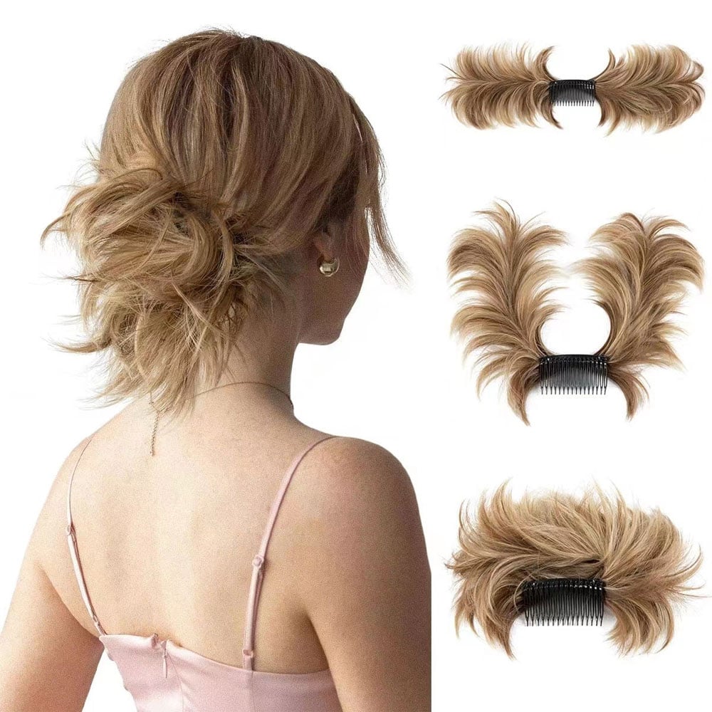 Messy Bun Hair Piece Side Comb Clip in Hair Bun Hairpiece