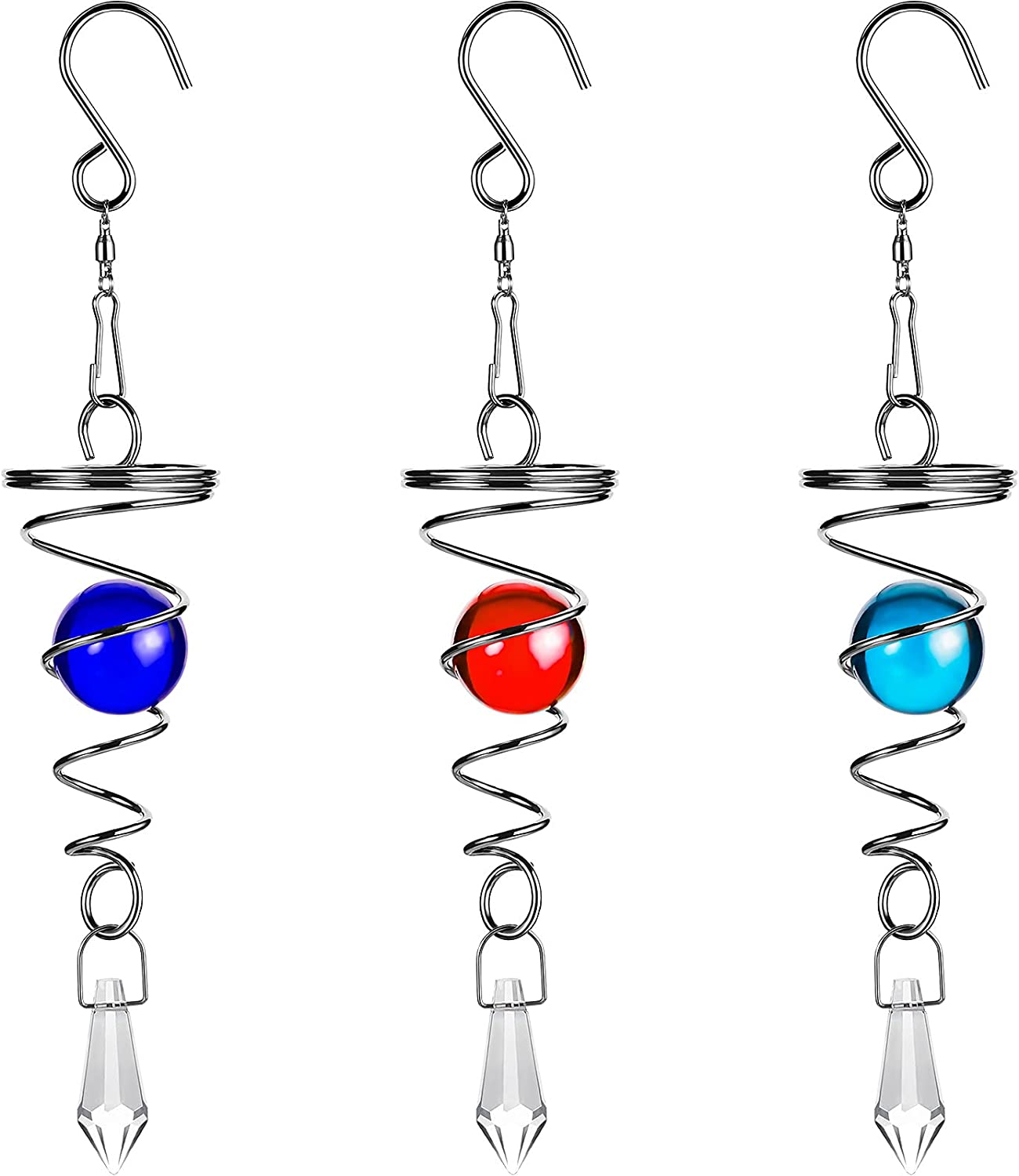 🔥Hot Sale 49% OFF🔥Rotating Spiral Tail Wind Chime Crystal Pendant
