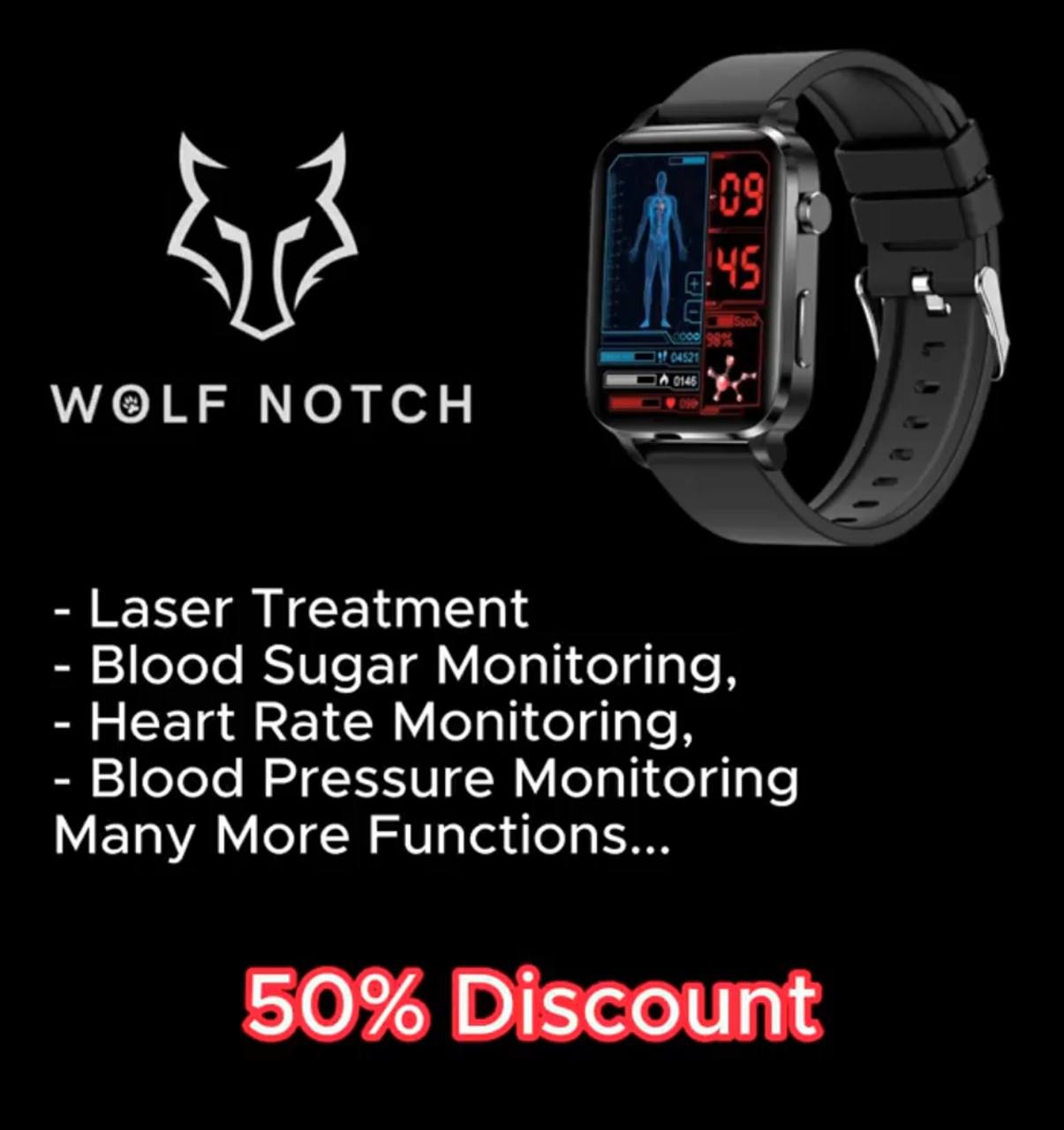 [All day monitoring of heart rate,blood sugar, and blood pressure] Bluetooth fashion smartwatch