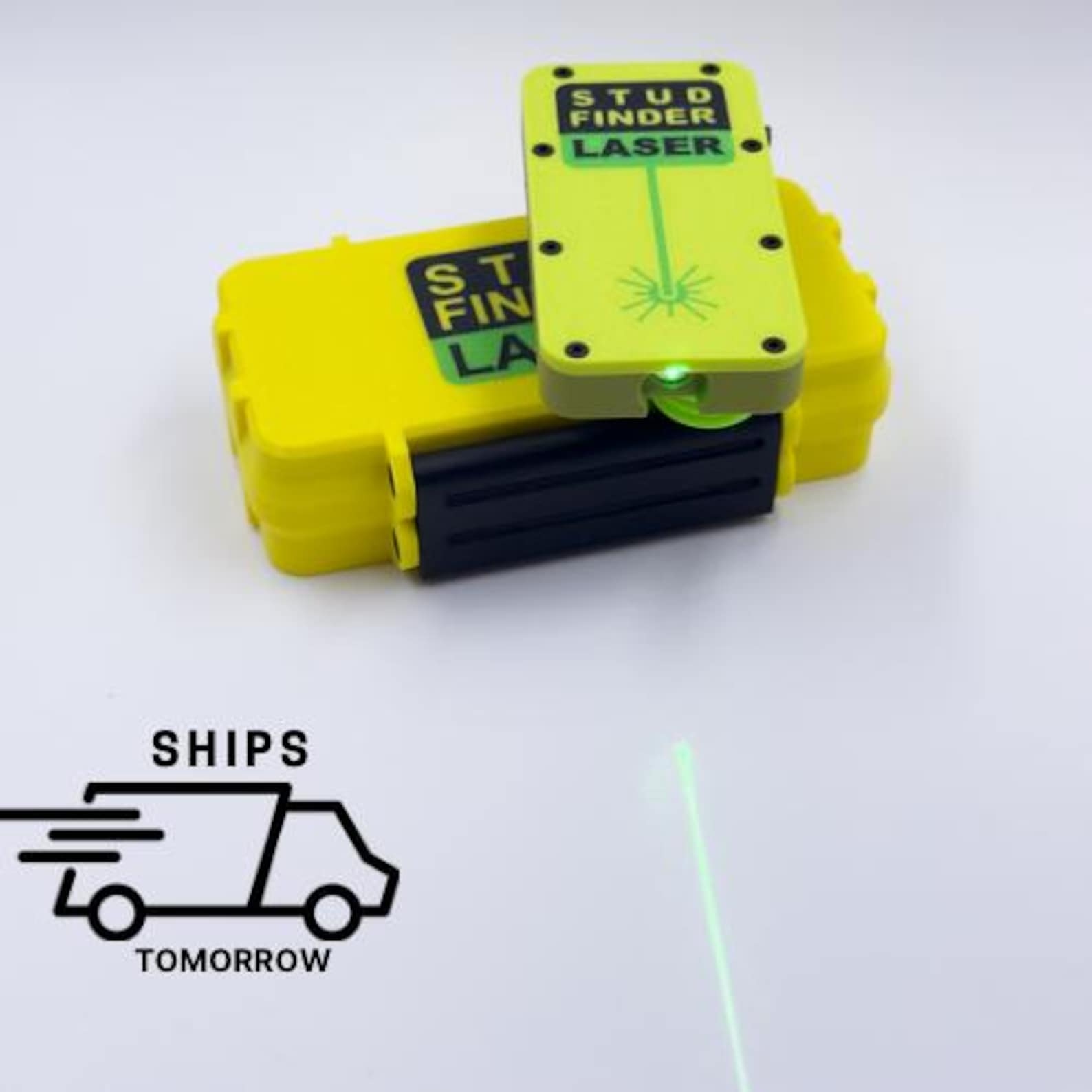 Magnetic stud finder with Red laser or Green laser. Tools and equipments for carpenter.