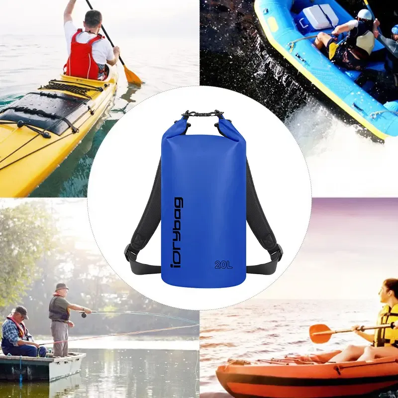 IDRYBAG Waterproof Backpack Dry Bag for Men and Women, Floating Bag Dry Backpack 2L/5L/10L/20L/30L, Waterproof Dry Bag for Kayaking, Boating, Canoeing, Rafting, Hiking, Camping