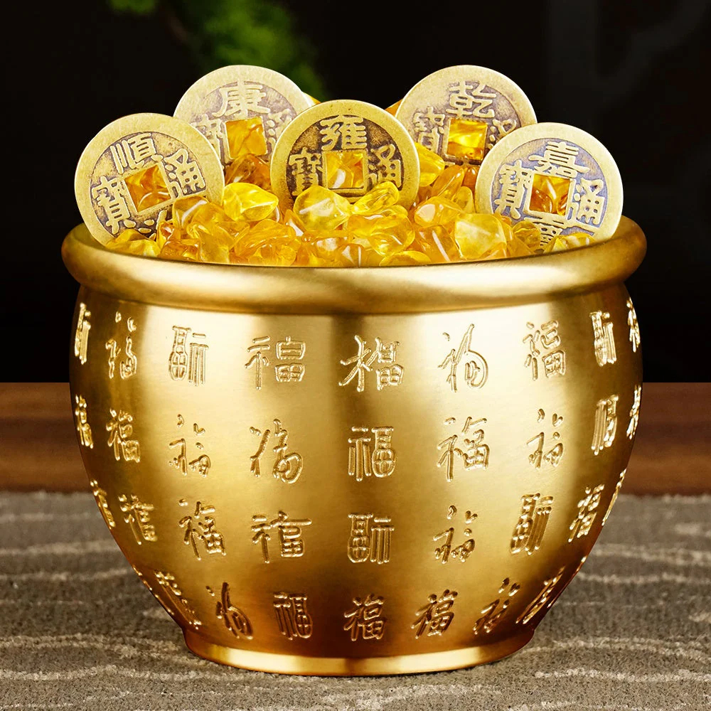 The 'Hundred Blessings' Brass Wealth Bowl