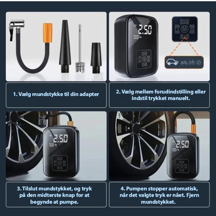 Elektrisk luftpumpe - pump hvad som helst op, hvor som helst!