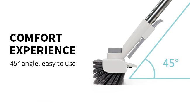 AIRU Floor Scrub Brush Bathtub Brush with Long Handle 3 in 1 Scrape and Heavy-Duty Stiff Bristle Scrubber Brush for Cleaning Shower Bathroom Patio Garage Kitchen Wall and Deck Cleaning Supplies for Home Essential Items for Home Christmas Gifts