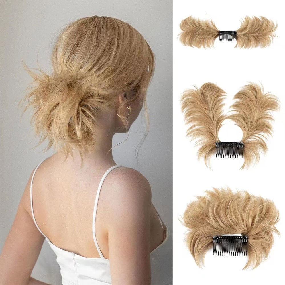 Messy Bun Hair Piece Side Comb Clip in Hair Bun Hairpiece