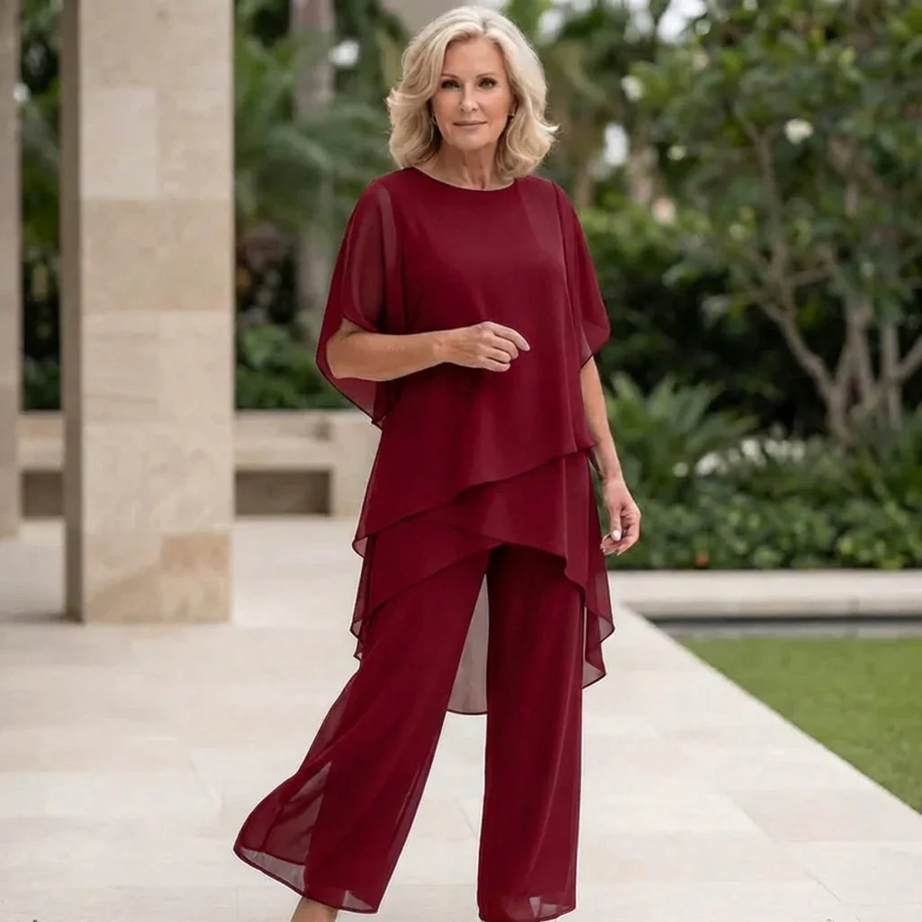 Delphina | Draped Top & Palazzo Set