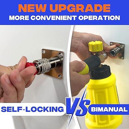 Foam Cannon Holder with Self-Locking Mechanism